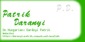 patrik daranyi business card